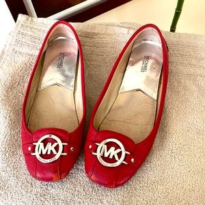 Michael Kors Red Ballet Flats size 8